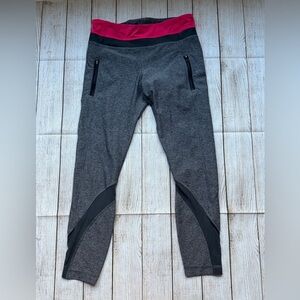 🍋 LULULEMON *flawed* Gray and magenta Leggings Size 8